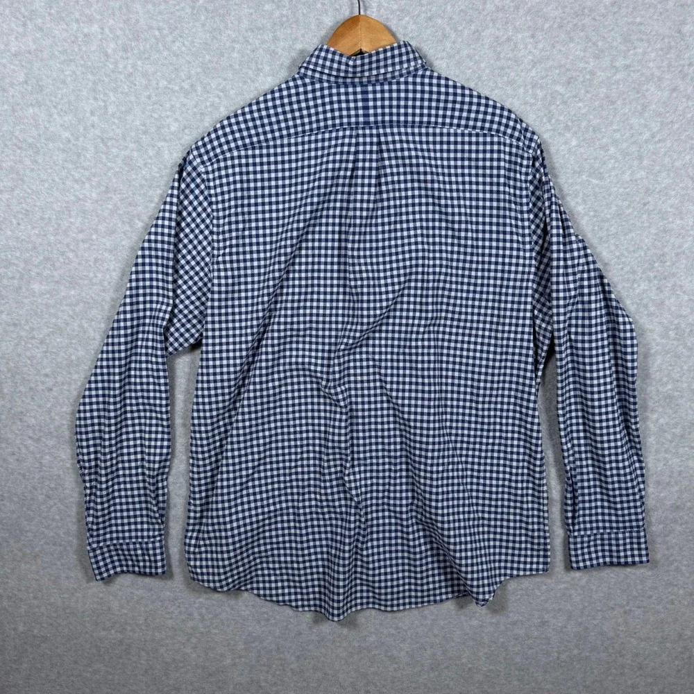 Polo Ralph Lauren Performance Gingham Dress Shirt XXL 2XL Navy Button Down Pony
